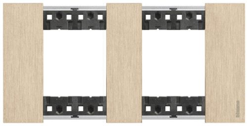 Рамка универсальная Legrand BTicino Living Now 2-м. 4 мод. металл золото картинка